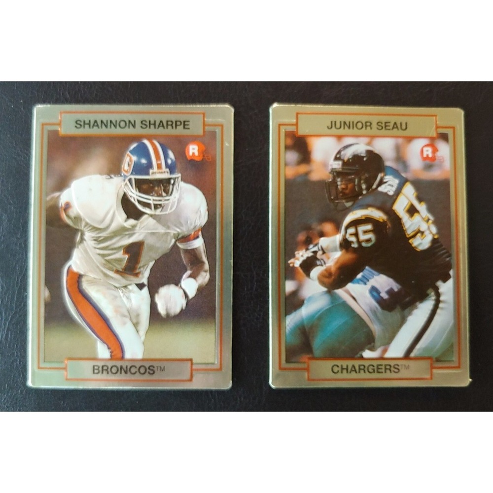 1990 Action Packed Rookies NFL Football Junior Seau #38 And Shannon Sharpe #46